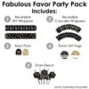 Big Dot Of Happiness Adult 70th Birthday - Gold - Birthday Party Favors And Cupcake Kit - Fabulous Favor Party Pack - 100 Pieces