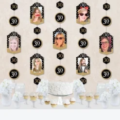 Big Dot Of Happiness Adult 30th Birthday - Gold - Birthday Party Vertical Photo Garland 35 Pieces -Party Planers Store GUEST e94d81f6 0ace 48bd bb42 4618c6a19c38
