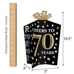 Big Dot Of Happiness Adult 70th Birthday - Gold - Birthday Party Decor And Confetti - Terrific Table Centerpiece Kit - Set Of 30 -Party Planers Store GUEST ea49ed90 a1d8 47e8 8fc4 8a32c578b494