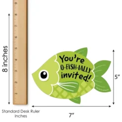 Big Dot Of Happiness Let's Go Fishing - Shaped Fill-In Invites - Fish Themed Birthday Party Or Baby Shower Invite Cards With Envelopes - Set Of 12 -Party Planers Store GUEST eab16368 90f5 4865 aeef e66602295505