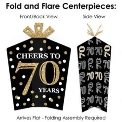 Big Dot Of Happiness Adult 70th Birthday - Gold - Birthday Party Decor And Confetti - Terrific Table Centerpiece Kit - Set Of 30 -Party Planers Store GUEST eac1c010 0428 4bdd 9d9b bfa9659d1a93