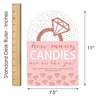 Big Dot Of Happiness Bride Squad - How Many Candies Rose Gold Bridal Shower Or Bachelorette Party Game - 1 Stand And 40 Cards - Candy Guessing Game 7 Big Dot Of Happiness Bride Squad - How Many Candies Rose Gold Bridal Shower Or Bachelorette Party Game - 1 Stand And 40 Cards - Candy Guessing Game - Image 5