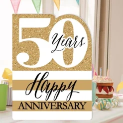 Big Dot Of Happiness We Still Do - 50th Wedding Anniversary - Happy Anniversary Giant Greeting Card - Big Shaped Jumborific Card