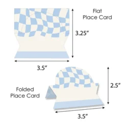 Big Dot Of Happiness Blue Checkered Party - Tent Buffet Card - Table Setting Name Place Cards - Set Of 24 -Party Planers Store GUEST ec864e59 e788 4cec aa76 dd7757054cbc