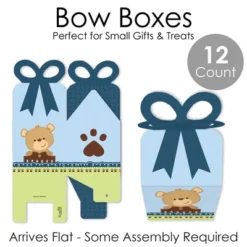 Big Dot Of Happiness Baby Boy Teddy Bear - Square Favor Gift Boxes - Baby Shower Bow Boxes - Set Of 12 -Party Planers Store GUEST ece3f098 db79 4eba b795 ca25009603c6