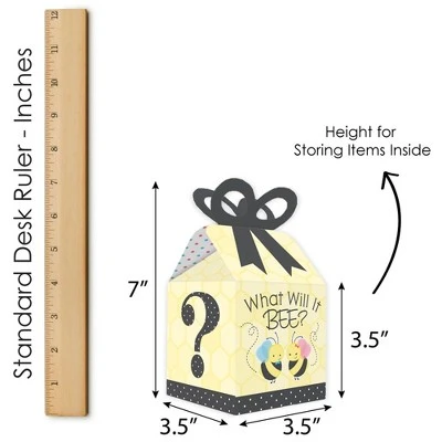 Big Dot Of Happiness What Will It BEE? - Square Favor Gift Boxes - Gender Reveal Party Bow Boxes - Set Of 12 7 Big Dot Of Happiness What Will It BEE? - Square Favor Gift Boxes - Gender Reveal Party Bow Boxes - Set Of 12 - Image 5
