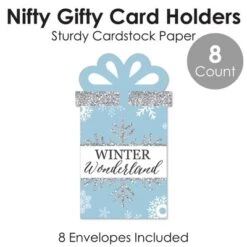 Big Dot Of Happiness Winter Wonderland - Snowflake Holiday Party And Winter Wedding Money And Gift Card Sleeves - Nifty Gifty Card Holders - Set Of 8 -Party Planers Store GUEST ed59a670 4df4 4b81 b1ab d307ad342463