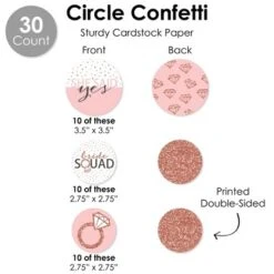 Big Dot Of Happiness Bride Squad - Rose Gold Bridal Shower Or Bachelorette Party Supplies Decoration Kit - Decor Galore Party Pack - 51 Pieces -Party Planers Store GUEST ed9ccc26 a3d9 4330 88f7 ae1fa96f1efa