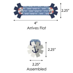 Big Dot Of Happiness Ahoy - Nautical - Baby Shower Or Birthday Party Paper Napkin Holder - Napkin Rings - Set Of 24 -Party Planers Store GUEST edd16b8c 7b82 4669 ab61 361a8058eda1