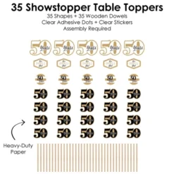 Big Dot Of Happiness We Still Do - 50th Wedding Anniversary - Anniversary Party Centerpiece Sticks - Showstopper Table Toppers - 35 Pieces -Party Planers Store GUEST ee118513 85c4 4f76 a536 62469eb5f302