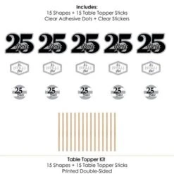 Big Dot Of Happiness We Still Do - 25th Wedding Anniversary - Anniversary Party Centerpiece Sticks - Table Toppers - Set Of 15 -Party Planers Store GUEST ee5ba2db c68b 4f11 b414 f94f53f60e8a