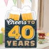 Big Dot Of Happiness Cheers And Beers To 40 Years - Happy Birthday Giant Greeting Card - Big Shaped Jumborific Card