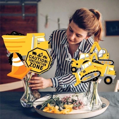 Big Dot Of Happiness Dig It - Construction Party Zone - Baby Shower Or Birthday Party Centerpiece Sticks - Showstopper Table Toppers - 35 Pieces 4 Big Dot Of Happiness Dig It - Construction Party Zone - Baby Shower Or Birthday Party Centerpiece Sticks - Showstopper Table Toppers - 35 Pieces - Image 2