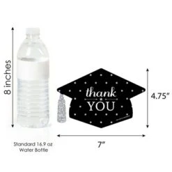 Big Dot Of Happiness Silver - Tassel Worth The Hassle - Shaped Thank You Cards - Graduation Party Thank You Note Cards With Envelopes - Set Of 12 -Party Planers Store GUEST efa5ef03 b505 412f beaf 1e8ad56db8c0