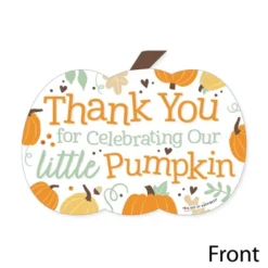Big Dot Of Happiness Little Pumpkin - Shaped Thank You Cards - Fall Birthday Party Or Baby Shower Thank You Note Cards With Envelopes - Set Of 12 -Party Planers Store GUEST efbf7dc6 0ca1 4091 964f ccfc0d01a70b
