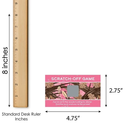Big Dot Of Happiness Pink Gone Hunting - Deer Hunting Girl Camo Baby Shower Or Birthday Party Game Scratch Off Cards - 22 Count 6 Big Dot Of Happiness Pink Gone Hunting - Deer Hunting Girl Camo Baby Shower Or Birthday Party Game Scratch Off Cards - 22 Count - Image 4