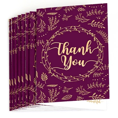 Big Dot Of Happiness Elegant Thankful For Friends - Friendsgiving Thanksgiving Party Thank You Cards (8 Count) 3 Big Dot Of Happiness Elegant Thankful For Friends - Friendsgiving Thanksgiving Party Thank You Cards (8 Count)