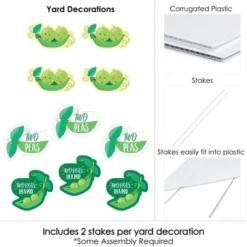 Big Dot Of Happiness Double The Fun - Twins Two Peas In A Pod - Pea Lawn Decor - Outdoor Baby Shower Or 1st Birthday Party Yard Decorations - 10 Piece -Party Planers Store GUEST f11ee701 b7f0 495b a6d0 b6d0061f7cb7