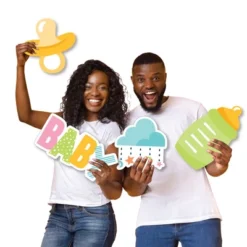 Big Dot Of Happiness Colorful Baby Shower - Yard Sign And Outdoor Lawn Decorations - Gender Neutral Party Yard Signs - Set Of 8 -Party Planers Store GUEST f1484b39 f268 4b0f b632 8acf314eb913