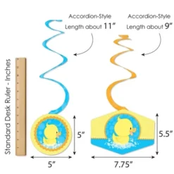Big Dot Of Happiness Ducky Duck - Baby Shower Or Birthday Party Hanging Decor - Party Decoration Swirls - Set Of 40 -Party Planers Store GUEST f1a04200 e13b 4092 9b39 550d671f8314