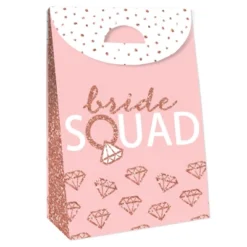 Big Dot Of Happiness Bride Squad - Rose Gold Bridal Shower Or Bachelorette Gift Favor Bags - Party Goodie Boxes - Set Of 12 -Party Planers Store GUEST f2148c48 839a 4dd3 a21d d84efb7134cd