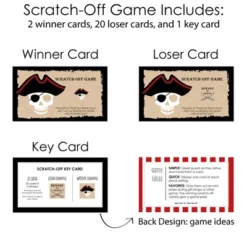 Big Dot Of Happiness Beware Of Pirates - Pirate Birthday Party Game Scratch Off Cards - 22 Count -Party Planers Store GUEST f25b500d 8a47 40f7 b4ed dcfae1c03082