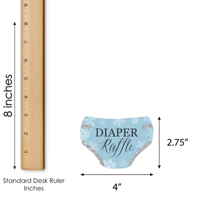 Big Dot Of Happiness Winter Wonderland - Diaper Shaped Raffle Ticket Inserts - Snowflake Baby Shower Activities - Diaper Raffle Game - Set Of 24 4 Big Dot Of Happiness Winter Wonderland - Diaper Shaped Raffle Ticket Inserts - Snowflake Baby Shower Activities - Diaper Raffle Game - Set Of 24 - Image 2