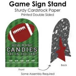 Big Dot Of Happiness End Zone - Football - How Many Candies Baby Shower Or Birthday Party Game - 1 Stand And 40 Cards - Candy Guessing Game -Party Planers Store GUEST f3d69b80 6857 4b55 b880 4ec026c04f00