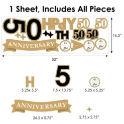 Big Dot Of Happiness We Still Do - 50th Wedding Anniversary - Peel And Stick Anniversary Party Decoration - Wall Decals Backdrop -Party Planers Store GUEST f3dcd9fa a7e1 42b7 9241 e5df4c7a321c