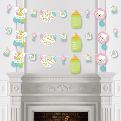 Big Dot Of Happiness Colorful Baby Shower - Gender Neutral Party DIY Decorations - Clothespin Garland Banner - 44 Pieces 4 Big Dot Of Happiness Colorful Baby Shower - Gender Neutral Party DIY Decorations - Clothespin Garland Banner - 44 Pieces - Image 2