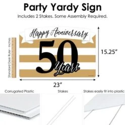 Big Dot Of Happiness We Still Do - 50th Wedding Anniversary - Anniversary Party Yard Sign Lawn Decorations-Happy Anniversary 50 Years Party Yardy Sign -Party Planers Store GUEST f5223a05 a0d9 4ab3 89c7 3ed5c8dc3168