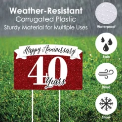 Big Dot Of Happiness We Still Do - 40th Wedding Anniversary - Anniversary Party Yard Sign Lawn Decorations-Happy Anniversary 40 Years Party Yardy Sign -Party Planers Store GUEST f53b40d3 6a7f 49ff 8af3 cfb9214e30a1