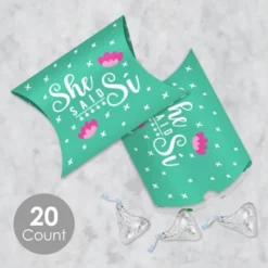 Big Dot Of Happiness Final Fiesta - Favor Gift Boxes - Last Fiesta Bachelorette Party Petite Pillow Boxes - Set Of 20