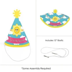 Big Dot Of Happiness You Are My Sunshine - Mini Cone Baby Shower Or Birthday Party Hats - Small Little Party Hats - Set Of 8 -Party Planers Store GUEST f8154921 77f2 4e61 b6c4 058c54dc51a9