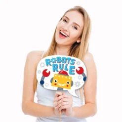 Big Dot Of Happiness Gear Up Robots - Birthday Party Or Baby Shower Photo Booth Props Kit - 20 Count -Party Planers Store GUEST f834ca57 5a78 44a1 a6ca 384e64be6035