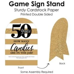 Big Dot Of Happiness We Still Do - 50th Wedding Anniversary - How Many Candies Anniversary Party Game - 1 Stand And 40 Cards - Candy Guessing Game -Party Planers Store GUEST f840b5c1 e4b7 4195 a009 26a7aa9f6ae9