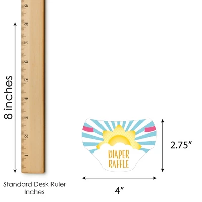 Big Dot Of Happiness You Are My Sunshine - Diaper Shaped Raffle Ticket Inserts - Baby Shower Activities - Diaper Raffle Game - Set Of 24 4 Big Dot Of Happiness You Are My Sunshine - Diaper Shaped Raffle Ticket Inserts - Baby Shower Activities - Diaper Raffle Game - Set Of 24 - Image 2