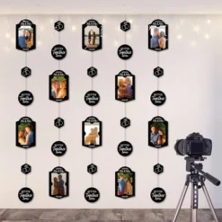 Big Dot Of Happiness Mr. And Mrs. - Black And White Wedding Or Bridal Shower Vertical Photo Garland 35 Pieces -Party Planers Store GUEST f8abe0cb bfa8 4290 a411 219e4551d47c