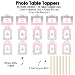 Big Dot Of Happiness Pink Winter Wonderland - Snowflake Birthday Party And Baby Shower Picture Centerpiece Sticks - Photo Table Toppers - 15 Pieces -Party Planers Store GUEST f95d0f62 f7ff 4d81 817e c73b41d965af