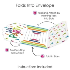 Big Dot Of Happiness Cheerful Happy Birthday - Fill-In Cards - Colorful Birthday Party Fold And Send Invitations - Set Of 8 -Party Planers Store GUEST f97c28f5 9247 4d4d a038 5485204b7ed5