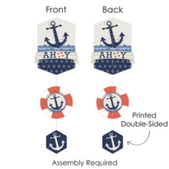 Big Dot Of Happiness Ahoy - Nautical - Baby Shower Or Birthday Party DIY Dangler Backdrop - Hanging Vertical Decorations - 30 Pieces -Party Planers Store GUEST fa03d952 e257 43f7 8553 57fcc4fe7b6b