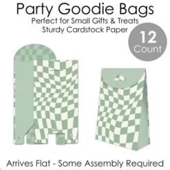 Big Dot Of Happiness Sage Green Checkered Party - Gift Favor Bags - Party Goodie Boxes - Set Of 12 -Party Planers Store GUEST fa1628b1 2c09 44bf ab24 4aa7f0dacdfc