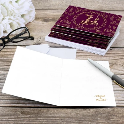 Big Dot Of Happiness Elegant Thankful For Friends - Friendsgiving Thanksgiving Party Thank You Cards (8 Count) 5 Big Dot Of Happiness Elegant Thankful For Friends - Friendsgiving Thanksgiving Party Thank You Cards (8 Count) - Image 3