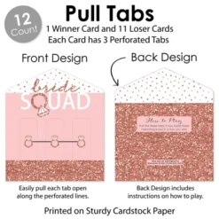 Big Dot Of Happiness Bride Squad - Rose Gold Bridal Shower Or Bachelorette Party Game Pickle Cards - Pull Tabs 3-in-a-Row - Set Of 12 -Party Planers Store GUEST fa46cb76 b38b 444d 9945 3c7110c05fa9