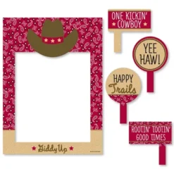 Big Dot Of Happiness Cowboy - Western Birthday Party Or Baby Shower Selfie Photo Booth Picture Frame & Props - Printed On Sturdy Material -Party Planers Store GUEST fa71df57 0925 4ecf 8b0a f7f463c5c02e