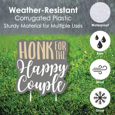 Big Dot Of Happiness Honk, It's Our Anniversary - Yard Sign And Outdoor Lawn Decorations - Gold And Silver Wedding Anniversary Yard Signs - Set Of 8 4 Big Dot Of Happiness Honk, It's Our Anniversary - Yard Sign And Outdoor Lawn Decorations - Gold And Silver Wedding Anniversary Yard Signs - Set Of 8 - Image 2