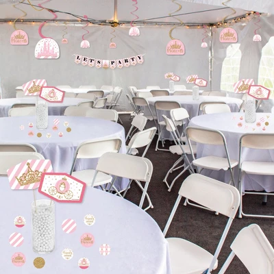 Big Dot Of Happiness Little Princess Crown - Pink And Gold Baby Shower Or Birthday Party Supplies Decoration Kit - Decor Galore Party Pack - 51 Pieces 4 Big Dot Of Happiness Little Princess Crown - Pink And Gold Baby Shower Or Birthday Party Supplies Decoration Kit - Decor Galore Party Pack - 51 Pieces - Image 2