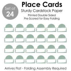 Big Dot Of Happiness Sage Green Elegantly Simple - Guest Party Favors Tent Buffet Card - Table Setting Name Place Cards - Set Of 24 -Party Planers Store GUEST fc14a8b1 e822 4481 98ac 48fa251e3bb8