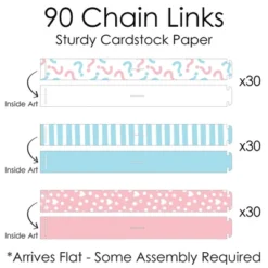 Big Dot Of Happiness Baby Gender Reveal - 90 Chain Links And 30 Paper Tassels Decoration Kit - Team Boy Or Girl Party Paper Chains Garland - 21 Feet -Party Planers Store GUEST fc301a17 b6d3 40b0 af99 c93cea28a8ad