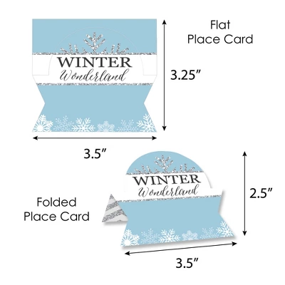 Big Dot Of Happiness Winter Wonderland - Snowflake Holiday Party And Winter Wedding Tent Buffet Card - Table Setting Name Place Cards - Set Of 24 8 Big Dot Of Happiness Winter Wonderland - Snowflake Holiday Party And Winter Wedding Tent Buffet Card - Table Setting Name Place Cards - Set Of 24 - Image 6